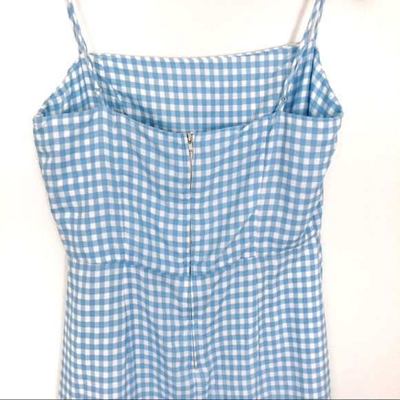 SOLD Reformation Preston Gingham Blue White Mini - Picture 8 of 8